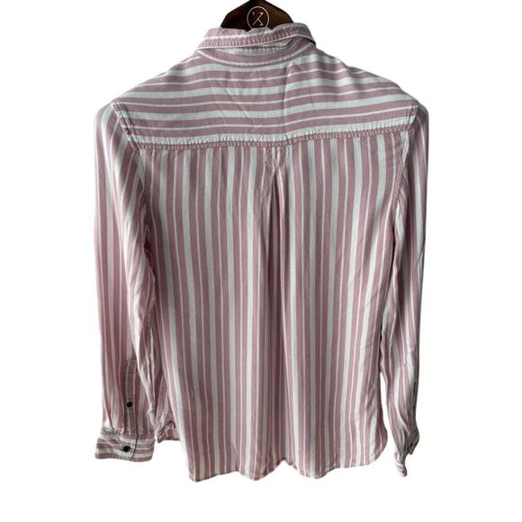 Jach’s Girlfriend Red & White Stripe Holiday Shirt – Size S - Picture 4 of 4